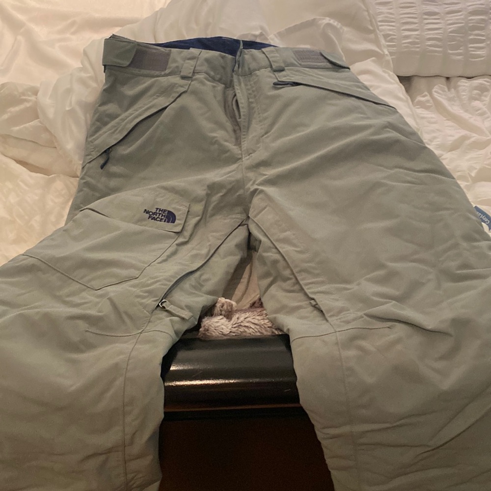 Men’s small north face ski pants gray